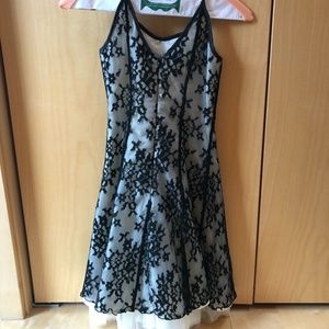 Girls White and Black Formal Dress